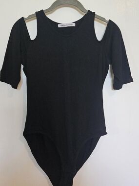 Foreign Exchange Black Cutout Bodysuit